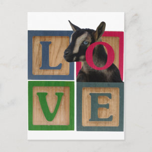 BLOCKS LIEBE ZIEGEL POSTKARTE