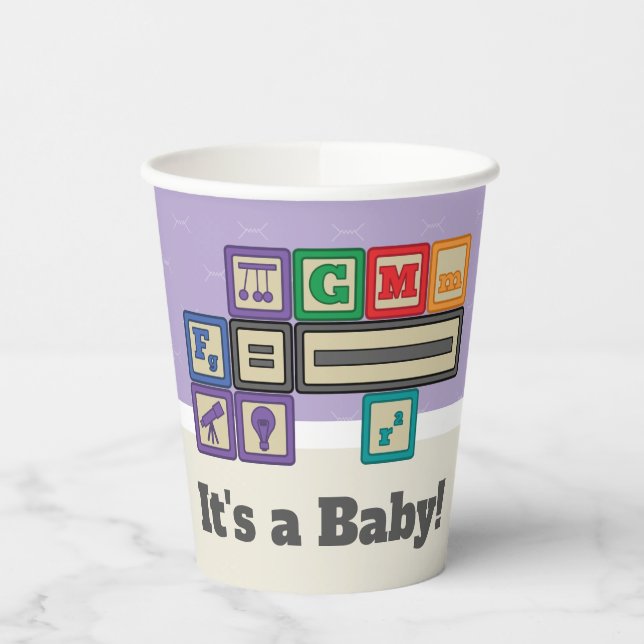 Blocks Paper Cup für zukünftige Physiker Pappbecher (Links)