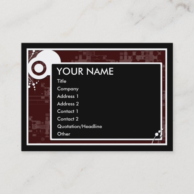 Blockschema: Visitenkarte (Vorderseite)