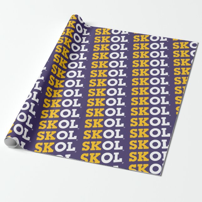 Blockschrift "SKOL" - Umschlagpapier Geschenkpapier (Ungerollt)