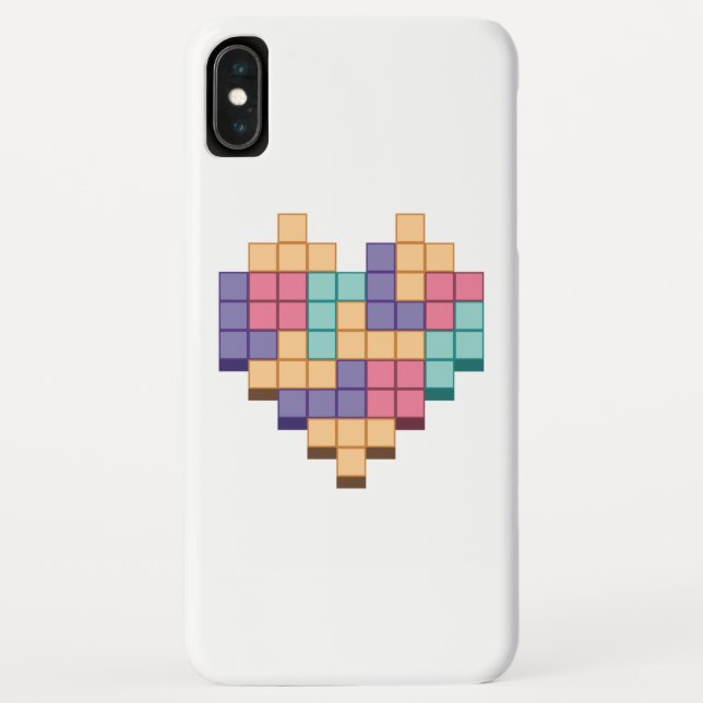 Blockspiel Herzschrittstil Case-Mate iPhone Hülle (Rückseite)