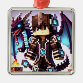 Blockstyle Dark Dragon Diamond Sword Ornament Aus Metall