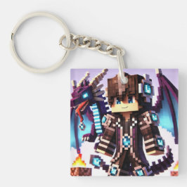 Blockstyle Dark Dragon Diamond Sword Schlüsselanhänger