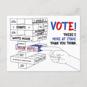 Blockturm bei Wahlen Mehr zum Fortschritt Postkarte