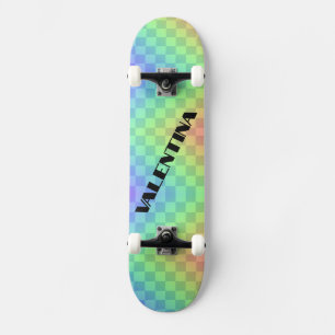 Blocktypografie farbiger Regenbogen-Individuelle N Skateboard