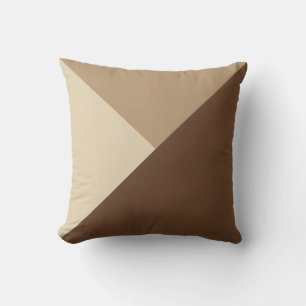 Blockumschlag Dreiecke x Tan Akzent Kissen