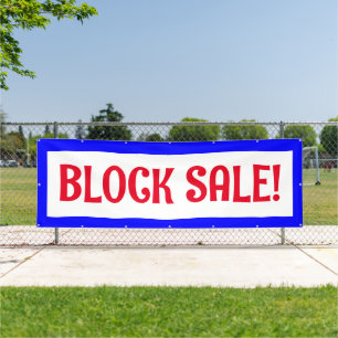 Blockverkauf! Rot-Weiß- und Blautafel Banner