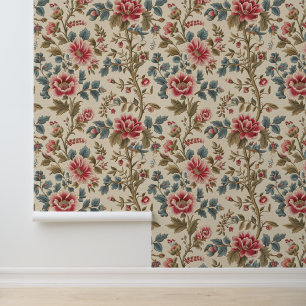 Blod Floral Viktorianisch old William Morris chint Tapete