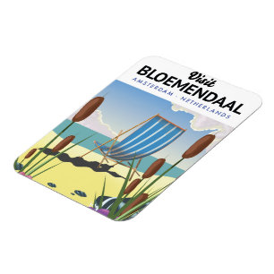 Bloemendaal Amsterdam Reiseplakat Magnet