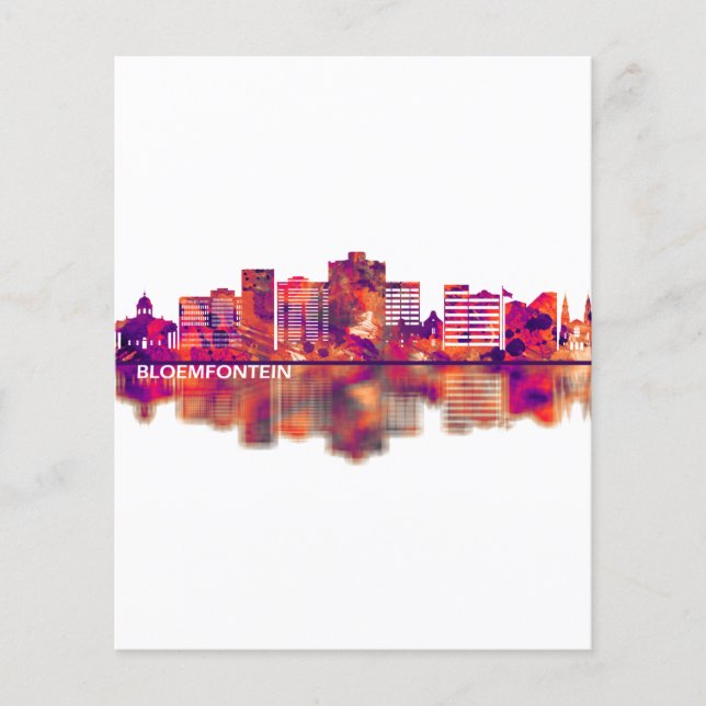 Bloemfontein Südafrika Skyline Flyer (Vorne)