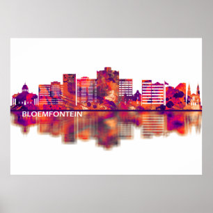 Bloemfontein Südafrika Skyline Poster