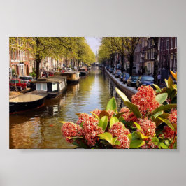 Bloemgracht Amsterdam Canal Summer Foto Poster
