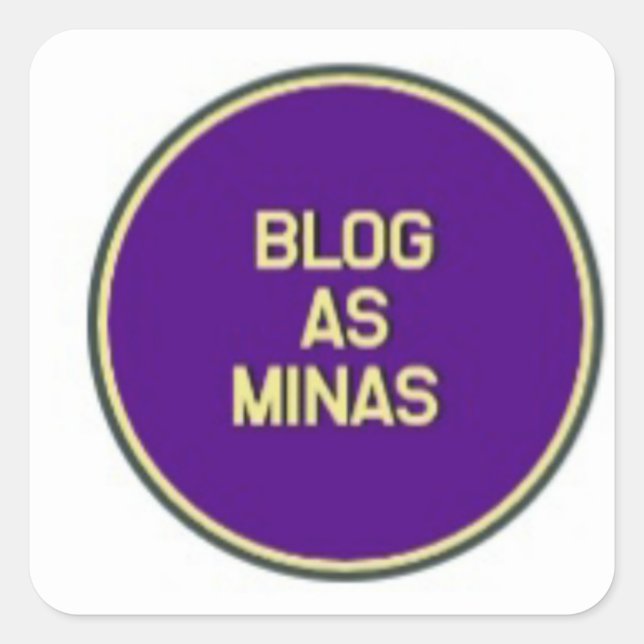 Blog As Minas  Quadratischer Aufkleber (Vorderseite)