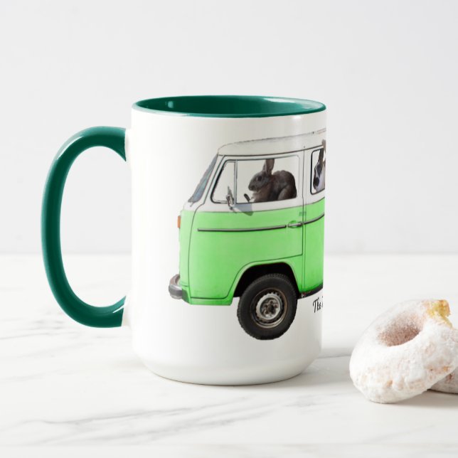 Blog Bunny Bus Tasse Green (Mit Donut)