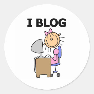 Blog des Mädchen-I Runder Aufkleber