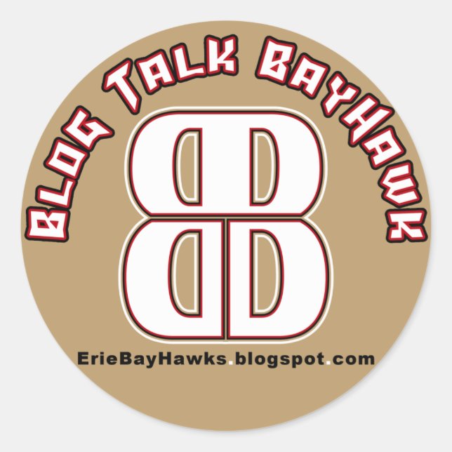 Blog Talk BayHawk Gold Stickers (Vorderseite)