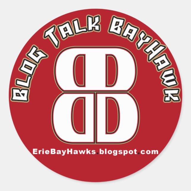 Blog Talk BayHawk Red Stickers (Vorderseite)