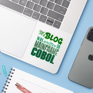 Blog wurde in COBOL codiert – Retro Mainframe Entw Aufkleber
