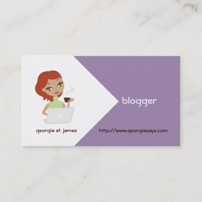 Blogger Business Cards Visitenkarte (Vorderseite)