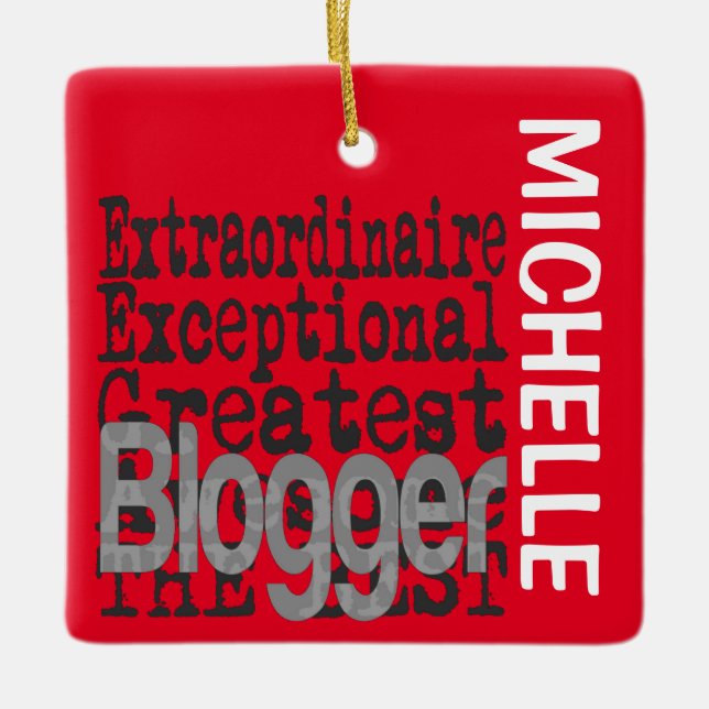 Blogger Extraordinaire CUSTOM Keramikornament (Vorderseite)