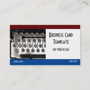 Blogger für Schreibmaschine Visitenkarte