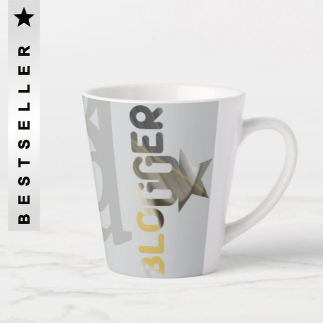 BLOGGER Latte Tasse Abstrakte Innendekoration Schw (Von Creator hochgeladen)