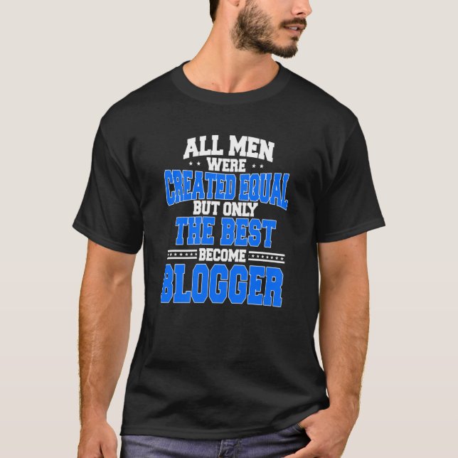 Blogger Men Writer Blog Content Creator Blogmaster T-Shirt (Vorderseite)