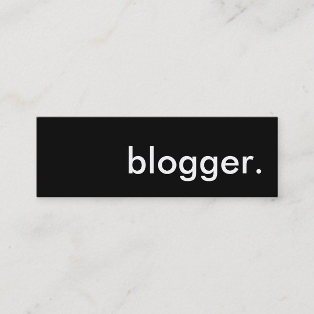 Blogger. Mini Visitenkarte (Vorderseite)