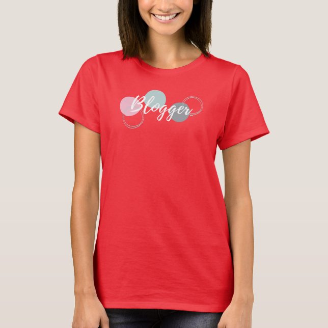 Blogger mit Blasen T-Shirt (Vorderseite)