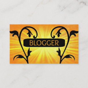 Blogger Sun Damask Business Card Visitenkarte