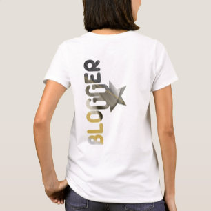 BLOGGER T - Shirt Trend Abstrakt Schwarz-weiß Gold