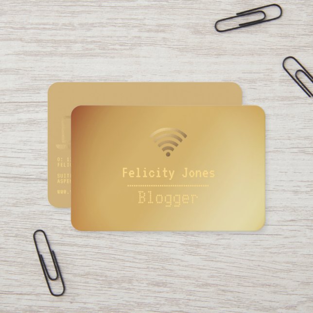 Blogger-Visitenkarte Visitenkarte (Vorderseite/Rückseite Beispiel)