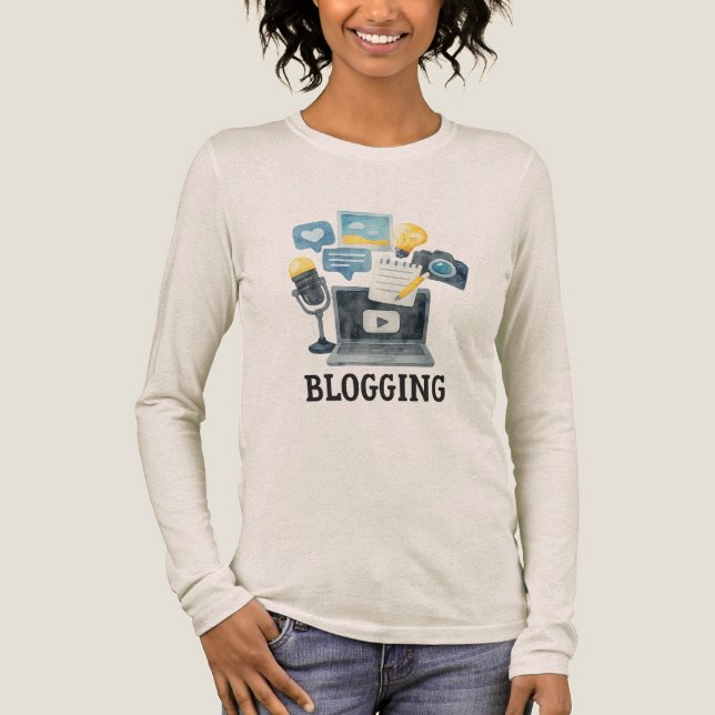 Blogging Lifestyle  Tri-Blend Shirt (Vorderseite)