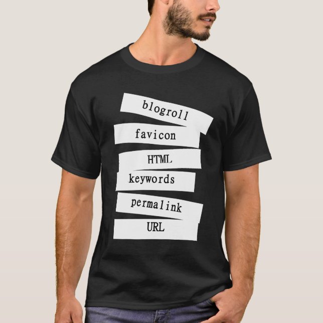 Blogging-Umgangssprache, modernes Design T-Shirt (Vorderseite)