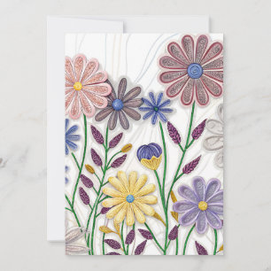Blogs in Paper & Thread: 3D-Wildblume Einladung