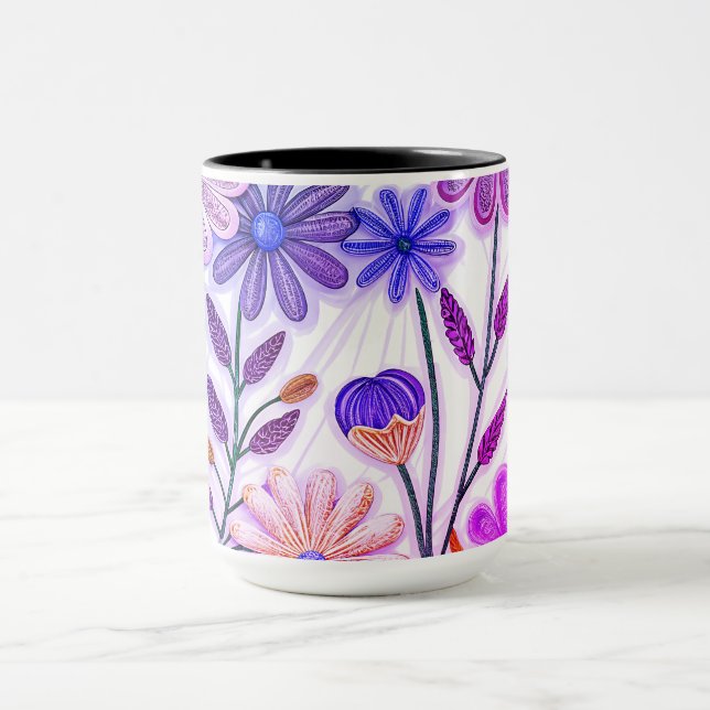 Blogs in Paper & Thread: 3D-Wildblume Tasse (Zentrum)