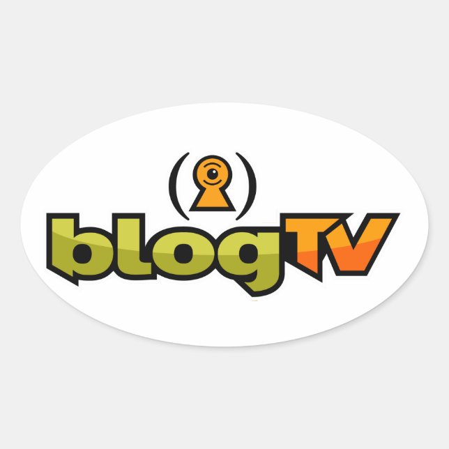 BlogTV Oval Sticker (Vorderseite)