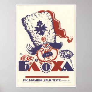 "Bloha" Liteiny Theater Sowjetunion Gewerkschaft 1 Poster