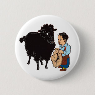 Blöken-Blöken-schwarze Schafe Button