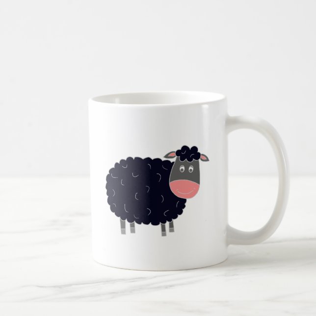 Blöken-Blöken-schwarze Schafe Tasse (Rechts)
