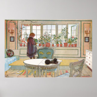 Blomsterfö von Carl Larsson Poster