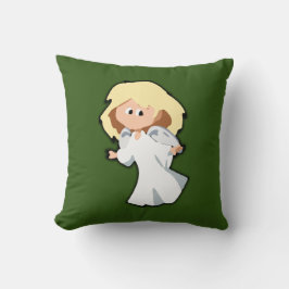 Blond Baby Angel Niedlicher Weihnachts-Cartoon Kissen