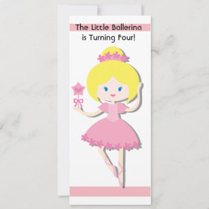 Blond Ballerina Custom zum Geburtstag Einladung
