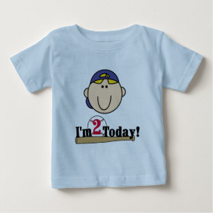 Blond Boy Baseball 2. Geburtstagstorte Baby T-shirt