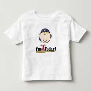 Blond Boy Baseball 3. Geburtstag Kleinkind T-shirt