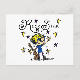 Blond Boy Rock Star Postkarte