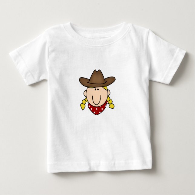 Blond Cowgirl Baby T-shirt (Vorderseite)