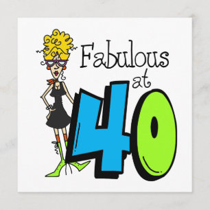 Blond Fabulous am 40. Geburtstag Karte