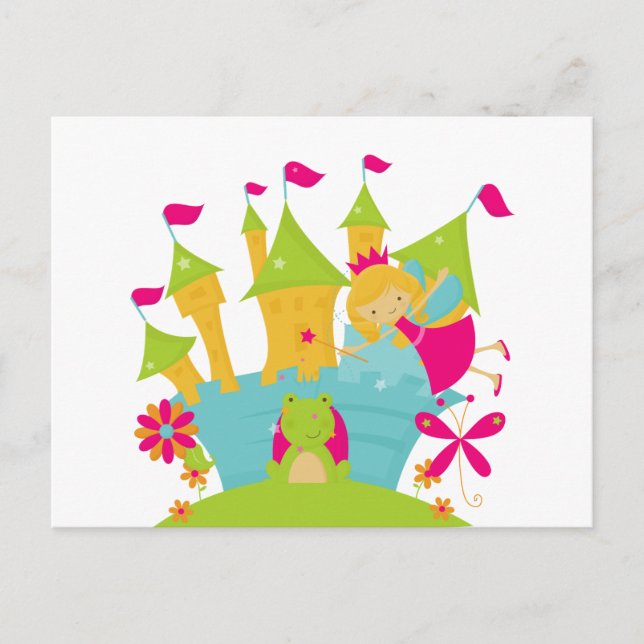 Blond Fairy Princess Postkarte (Vorderseite)