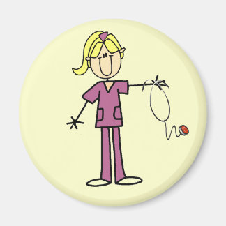 Blond Female Strichmännchen Nurse Magnet